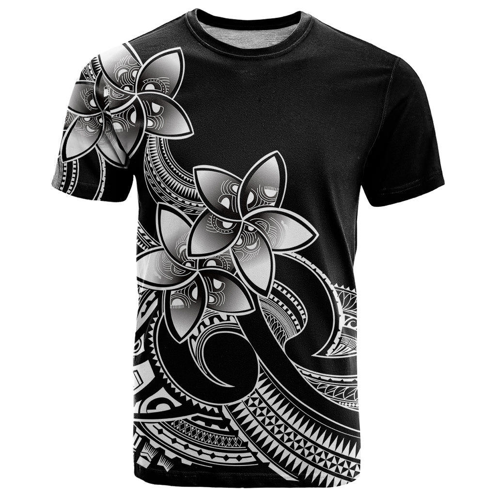 Polynesian Pride Plumeria Flowers T Shirt Polynesian Tribal White Vibe - Wonder Print Shop