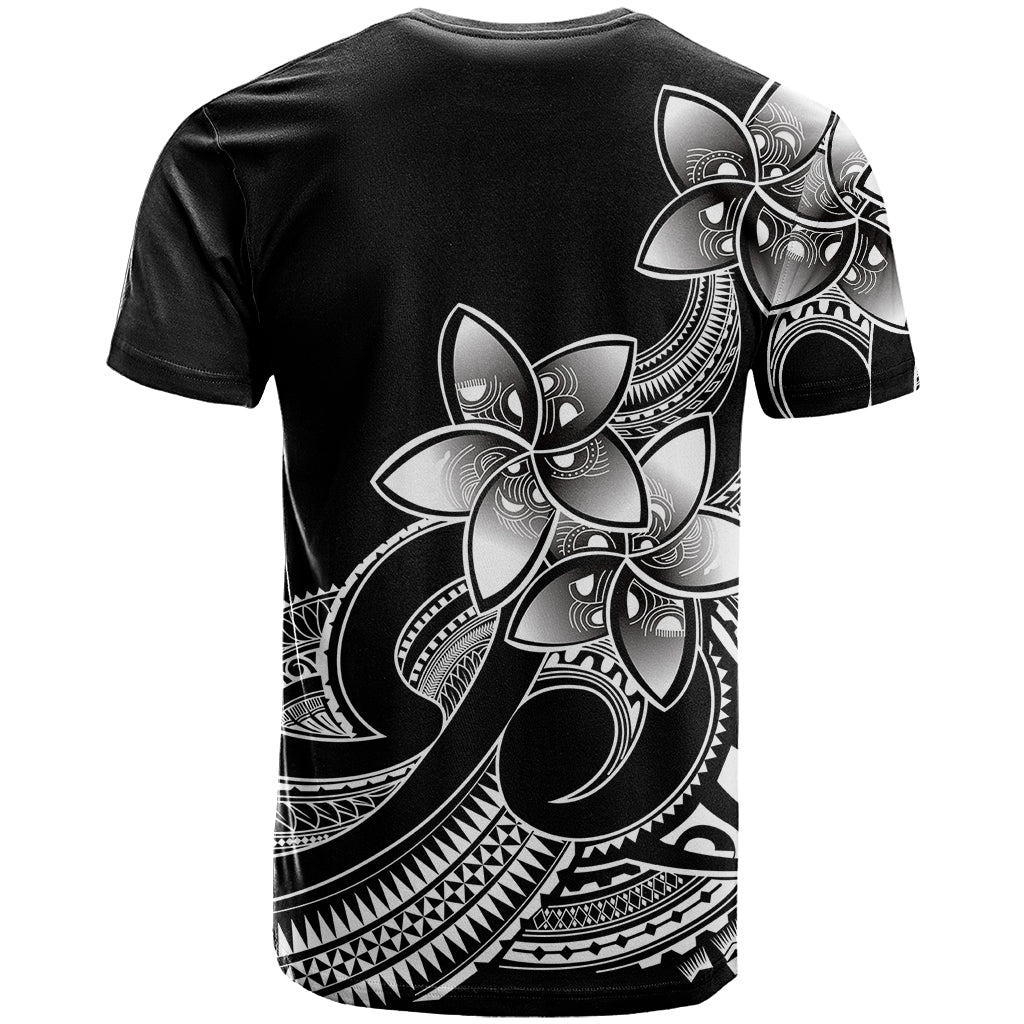 Polynesian Pride Plumeria Flowers T Shirt Polynesian Tribal White Vibe - Wonder Print Shop