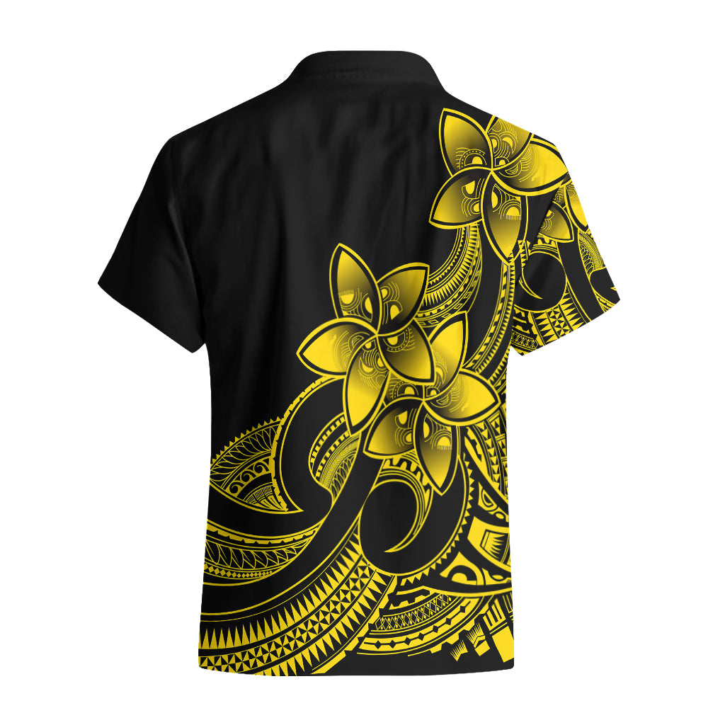 Polynesian Pride Plumeria Flowers Hawaiian Shirt Polynesian Tribal Yellow Vibe - Wonder Print Shop