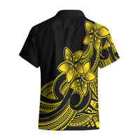 Polynesian Pride Plumeria Flowers Hawaiian Shirt Polynesian Tribal Yellow Vibe - Wonder Print Shop