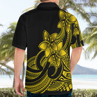 Polynesian Pride Plumeria Flowers Hawaiian Shirt Polynesian Tribal Yellow Vibe - Wonder Print Shop