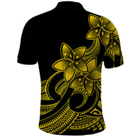 Polynesian Pride Plumeria Flowers Polo Shirt Polynesian Tribal Yellow Vibe - Wonder Print Shop