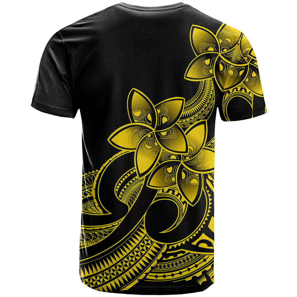 Polynesian Pride Plumeria Flowers T Shirt Polynesian Tribal Yellow Vibe - Wonder Print Shop