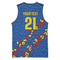 DR Congo Kopo ya Mokili Custom Basketball Jersey Kuba Kingdom Pattern Edition