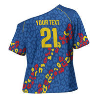 DR Congo Kopo ya Mokili Custom Cross Shoulder Shirt Kuba Kingdom Pattern Edition