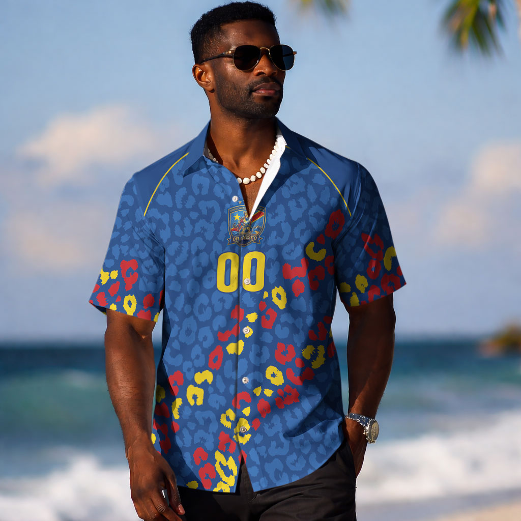 DR Congo Kopo ya Mokili Custom Hawaiian Shirt Kuba Kingdom Pattern Edition LT9
