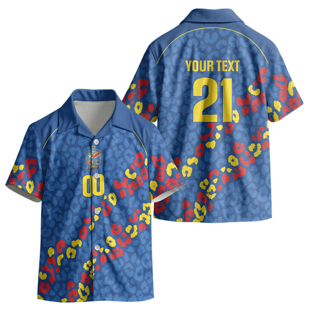 DR Congo Kopo ya Mokili Custom Kid Hawaiian Shirt Kuba Kingdom Pattern Edition LT9