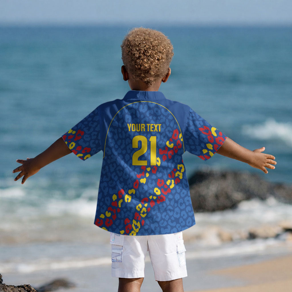 DR Congo Kopo ya Mokili Custom Kid Hawaiian Shirt Kuba Kingdom Pattern Edition LT9