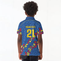 DR Congo Kopo ya Mokili Custom Kid Polo Shirt Kuba Kingdom Pattern Edition