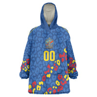 DR Congo Kopo ya Mokili Custom Kid Wearable Blanket Hoodie Kuba Kingdom Pattern Edition