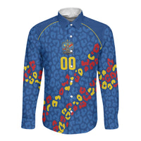 DR Congo Kopo ya Mokili Custom Long Sleeve Button Shirt Kuba Kingdom Pattern Edition