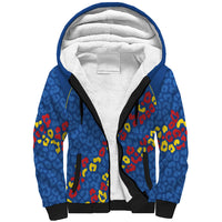 DR Congo Kopo ya Mokili Custom Sherpa Hoodie Kuba Kingdom Pattern Edition