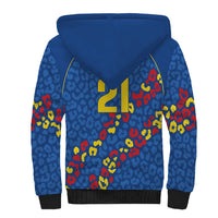 DR Congo Kopo ya Mokili Custom Sherpa Hoodie Kuba Kingdom Pattern Edition