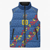 DR Congo Kopo ya Mokili Custom Sleeveless Puffer Jacket Kuba Kingdom Pattern Edition