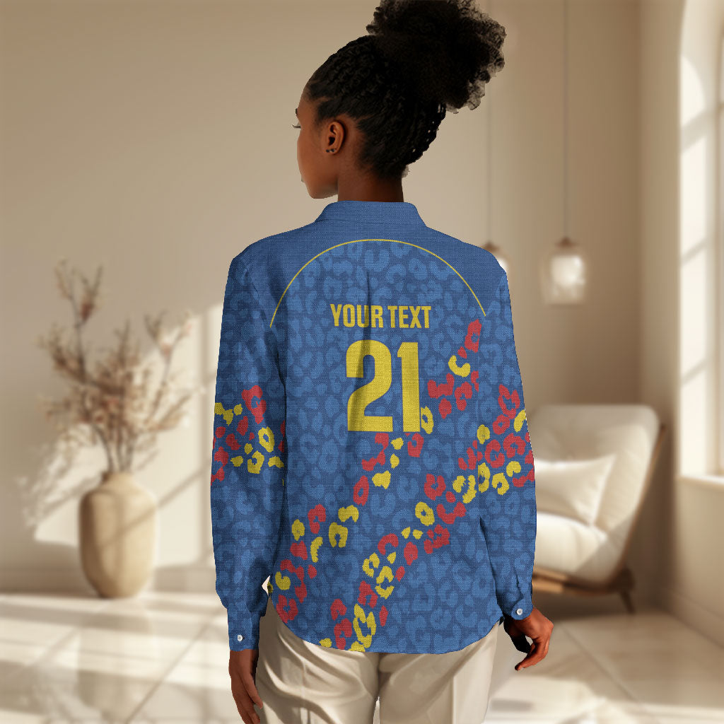 DR Congo Kopo ya Mokili Custom Women Casual Shirt Kuba Kingdom Pattern Edition