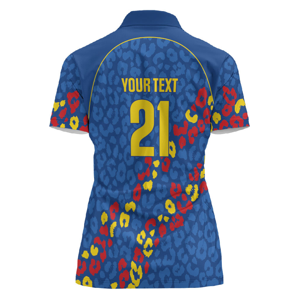 DR Congo Kopo ya Mokili Custom Women Polo Shirt Kuba Kingdom Pattern Edition