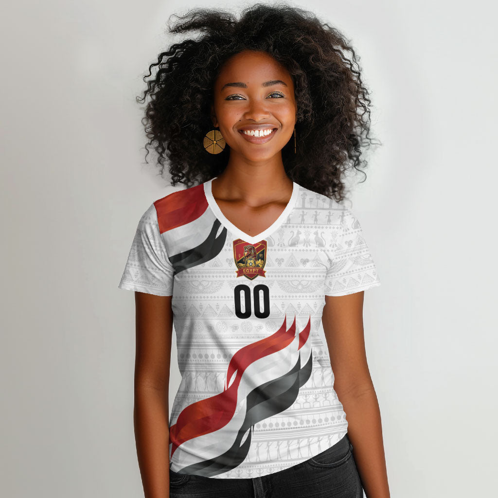 Egypt Custom Women V-Neck T-Shirt Pharaoh Legacy Edition