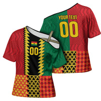 Ghana Wiase Kuruwa Custom Cross Shoulder Shirt Kente Pride Edition