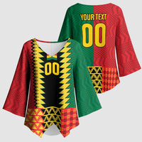 Ghana Wiase Kuruwa Custom Kimono Sleeve Blouse Kente Pride Edition