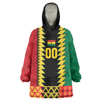 Ghana Wiase Kuruwa Custom Wearable Blanket Hoodie Kente Pride Edition