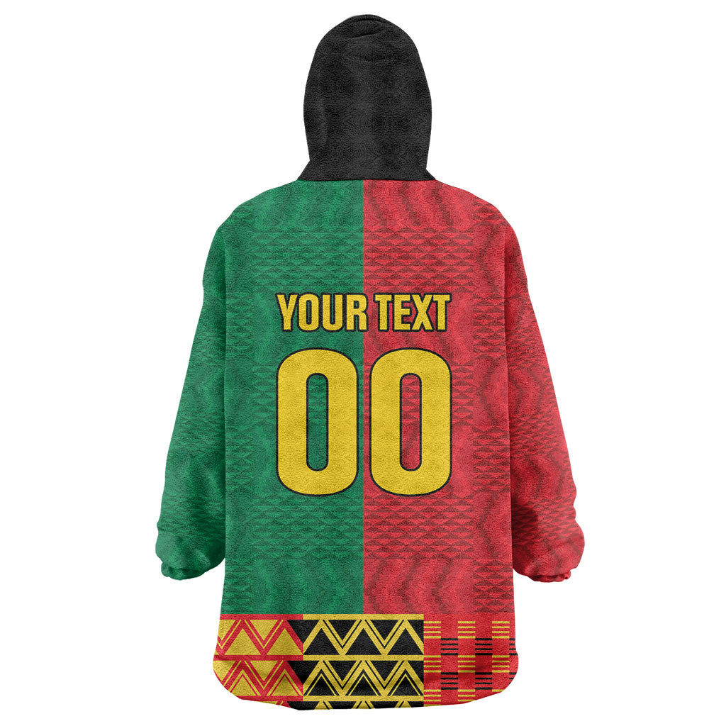Ghana Wiase Kuruwa Custom Wearable Blanket Hoodie Kente Pride Edition