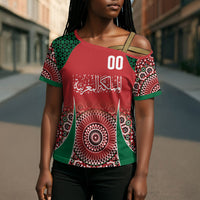 Morocco Yalla Vamos 2026 Custom Cross Shoulder Shirt Zellige Mosaic Edition