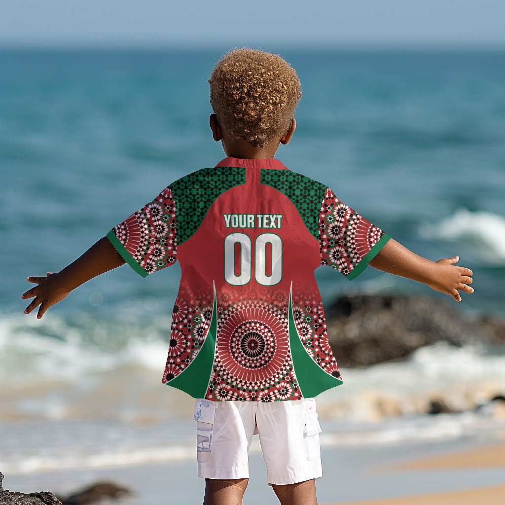 Morocco Yalla Vamos 2026 Custom Kid Hawaiian Shirt Zellige Mosaic Edition