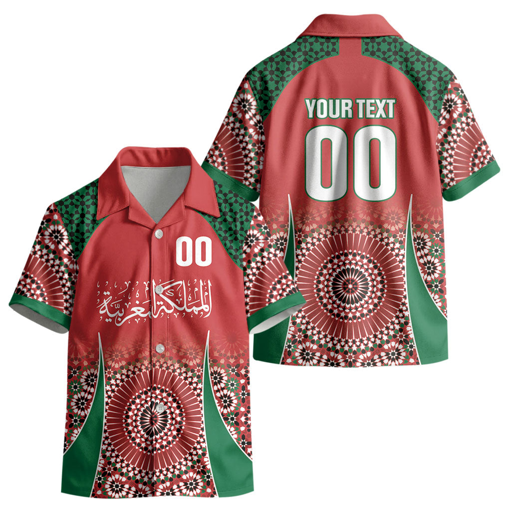 Morocco Yalla Vamos 2026 Custom Kid Hawaiian Shirt Zellige Mosaic Edition LT9