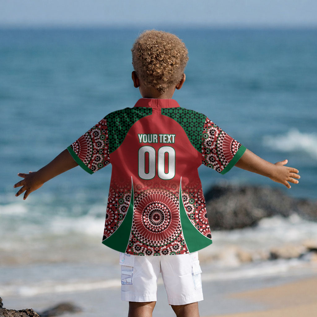 Morocco Yalla Vamos 2026 Custom Kid Hawaiian Shirt Zellige Mosaic Edition LT9