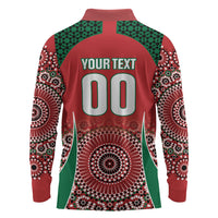 Morocco Yalla Vamos 2026 Custom Long Sleeve Polo Shirt Zellige Mosaic Edition