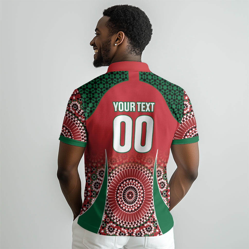 Morocco Yalla Vamos 2026 Custom Polo Shirt Zellige Mosaic Edition LT9