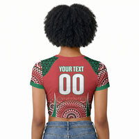 Morocco Yalla Vamos 2026 Custom Raglan Cropped T shirt Zellige Mosaic Edition