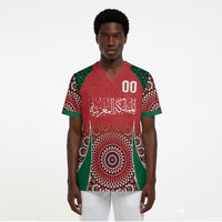 Morocco Yalla Vamos 2026 Custom Scrub Top Zellige Mosaic Edition