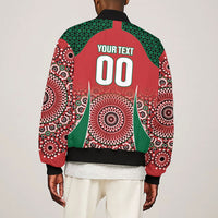 Morocco Yalla Vamos 2026 Custom Sleeve Zip Bomber Jacket Zellige Mosaic Edition