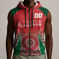 Morocco Yalla Vamos 2026 Custom Sleeveless Zip Hoodie Zellige Mosaic Edition