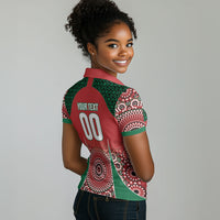 Morocco Yalla Vamos 2026 Custom Women Polo Shirt Zellige Mosaic Edition