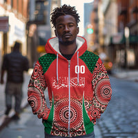 Morocco Yalla Vamos 2026 Custom Zip Hoodie Zellige Mosaic Edition