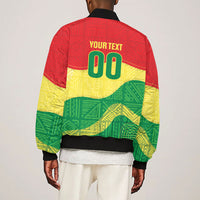 Senegal Kappu Adduna Custom Sleeve Zip Bomber Jacket Teranga Textile Edition