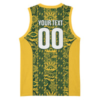 South Africa Indebe Yomhlaba Custom Basketball Jersey Ndebele Art Gold Edition
