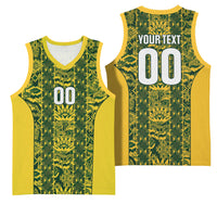 South Africa Indebe Yomhlaba Custom Basketball Jersey Ndebele Art Gold Edition