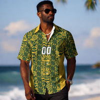 South Africa Indebe Yomhlaba Custom Hawaiian Shirt Ndebele Art Gold Edition LT9