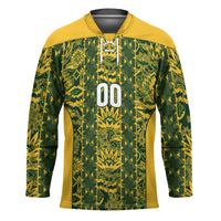 South Africa Indebe Yomhlaba Custom Hockey Jersey Ndebele Art Gold Edition