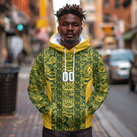 South Africa Indebe Yomhlaba Custom Hoodie Ndebele Art Gold Edition