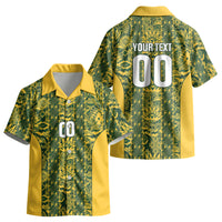 South Africa Indebe Yomhlaba Custom Kid Hawaiian Shirt Ndebele Art Gold Edition LT9