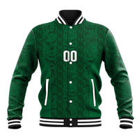 South Africa Indebe Yomhlaba Custom Baseball Jacket Ndebele Art Green Edition