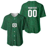 South Africa Indebe Yomhlaba Custom Baseball Jersey Ndebele Art Green Edition