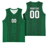 South Africa Indebe Yomhlaba Custom Basketball Jersey Ndebele Art Green Edition
