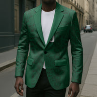 South Africa Indebe Yomhlaba Custom Blazer Ndebele Art Green Edition