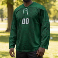 South Africa Indebe Yomhlaba Custom Hockey Jersey Ndebele Art Green Edition
