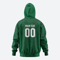 South Africa Indebe Yomhlaba Custom Hoodie Ndebele Art Green Edition